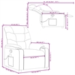 vidaXL Faux Leather Massage Recliner Chair in Black