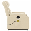 vidaXL Fabric Stand up Massage Recliner Chair in Cream