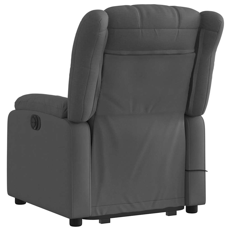 vidaXL Fabric Electric Stand up Massage Recliner Chair in Dark Gray