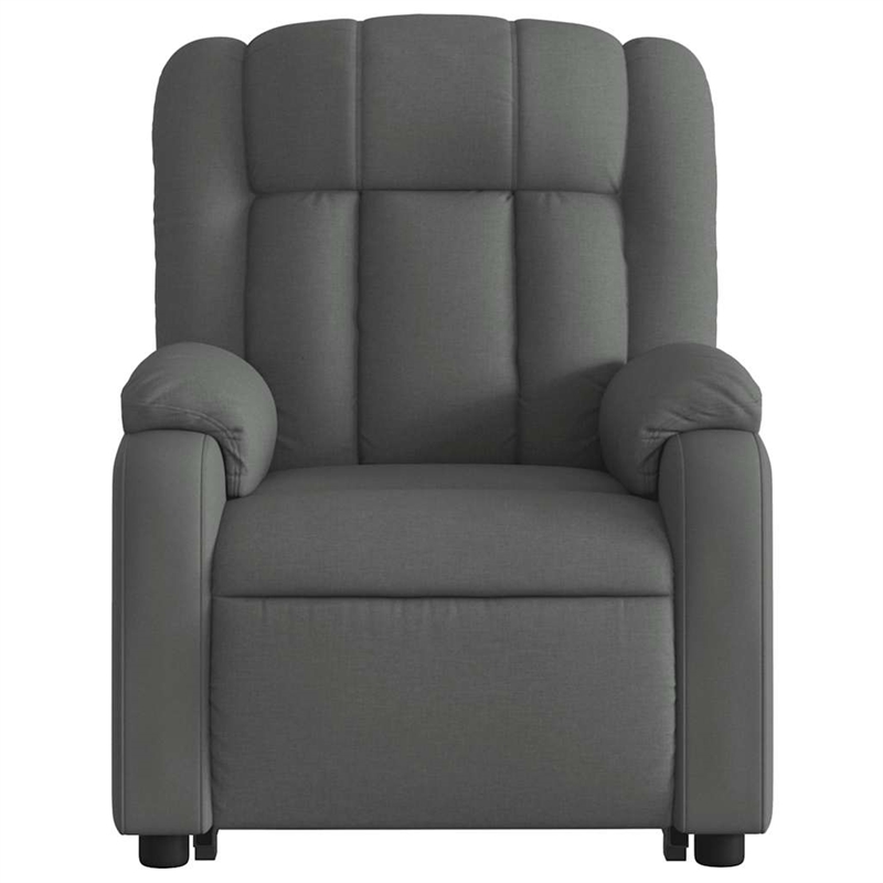 vidaXL Fabric Electric Stand up Massage Recliner Chair in Dark Gray