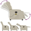 vidaXL Faux Leather Electric Massage Recliner Chair in Cream
