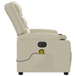 vidaXL Faux Leather Electric Massage Recliner Chair in Cream