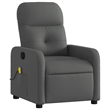 vidaXL Fabric Massage Recliner Chair in Dark Grey
