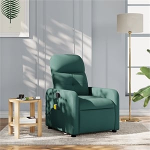 vidaXL Massage Recliner Chair in Dark Green