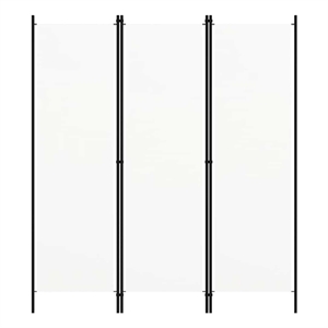 vidaXL 59.1&quotx70.9&quot 3-Panel Room Divider in White
