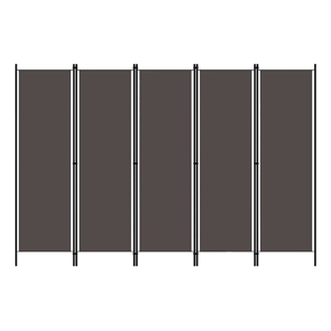 vidaXL 98.4&quotx70.9&quot 5-Panel Room Divider in Anthracite