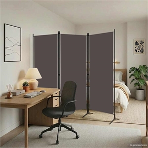 vidaXL 102.4&quotx70.9&quot 3-Panel Room Divider in Anthracite Fabric