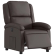 vidaXL Leather Electric Recliner Chair in Dark Brown