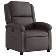 vidaXL Leather Electric Recliner Chair in Dark Brown