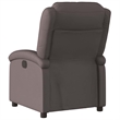 vidaXL Leather Electric Recliner Chair in Dark Brown