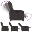 vidaXL Leather Electric Recliner Chair in Dark Brown