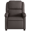 vidaXL Leather Electric Recliner Chair in Dark Brown