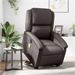 vidaXL Electric Stand Up Massage Recliner Chair in Dark Brown