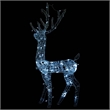 vidaXL Acrylic Reindeer Christmas Decoration in White