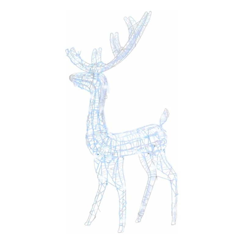 vidaXL Acrylic Reindeer Christmas Decoration in White