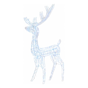 vidaXL Acrylic Reindeer Christmas Decoration in White