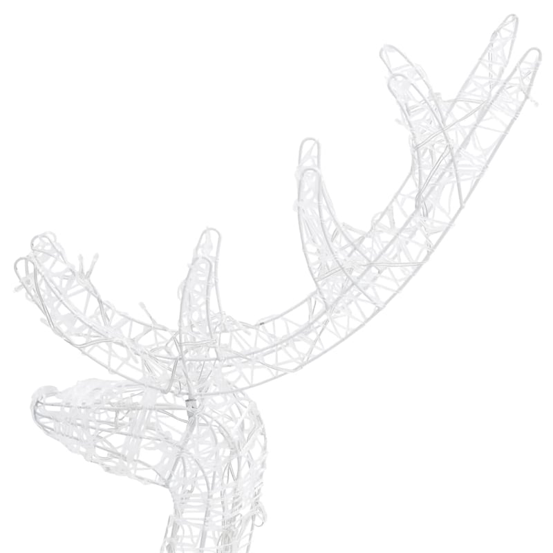 vidaXL Large Acrylic Reindeer Family in Cool White
