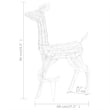 vidaXL Large Acrylic Reindeer Family in Cool White