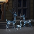 vidaXL Large Acrylic Reindeer Family in Cool White