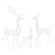 vidaXL Large Acrylic Reindeer Family in Cool White