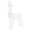 vidaXL Large Acrylic Reindeer Family in Cool White