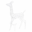 vidaXL Large Acrylic Reindeer Family in Cool White