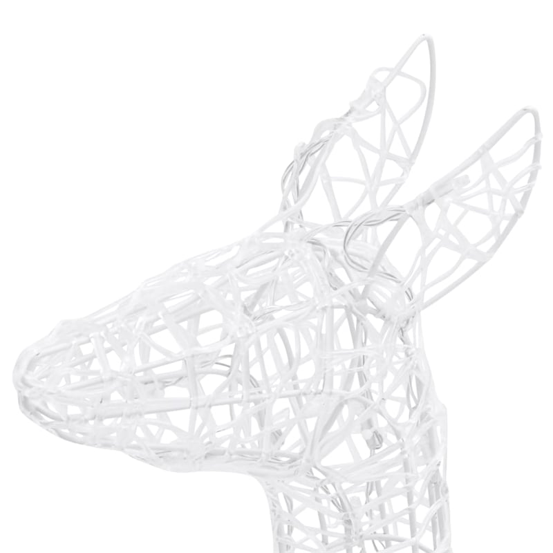 vidaXL Large Acrylic Reindeer Family in Cool White