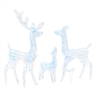 vidaXL Large Acrylic Reindeer Family in Cool White