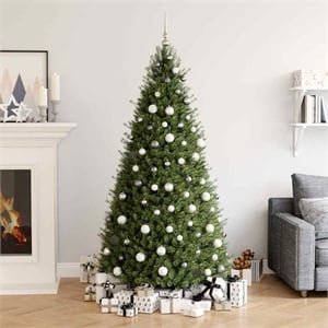 vidaXL Plastic Christmas Ball Set Shiny Various sizes in White (Set of 61)