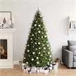 vidaXL Plastic Christmas Ball Set Shiny Various sizes in White (Set of 61)