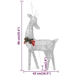 vidaXL Large Christmas Reindeer Family in Silver (Set of 3)