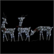 vidaXL Large Christmas Reindeer Family in Silver (Set of 3)