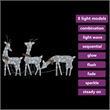 vidaXL Large Christmas Reindeer Family in Silver (Set of 3)