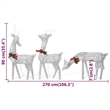 vidaXL Large Christmas Reindeer Family in Silver (Set of 3)