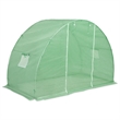 vidaXL Galvanized Steel 48.4 Sqft Greenhouse in Green