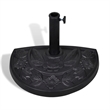vidaXL Heavy-Duty Resin and Steel Parasol Base in Black