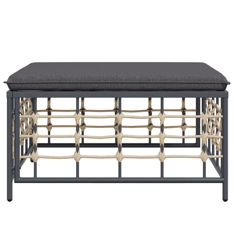 vidaXL Garden Footstool in Anthracite/Gray