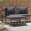 vidaXL Garden Footstool in Anthracite/Gray