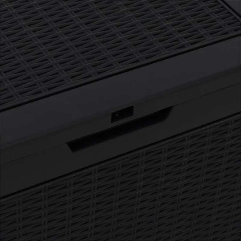 vidaXL 312. Gallon Polypropylene Garden Storage Box in Black