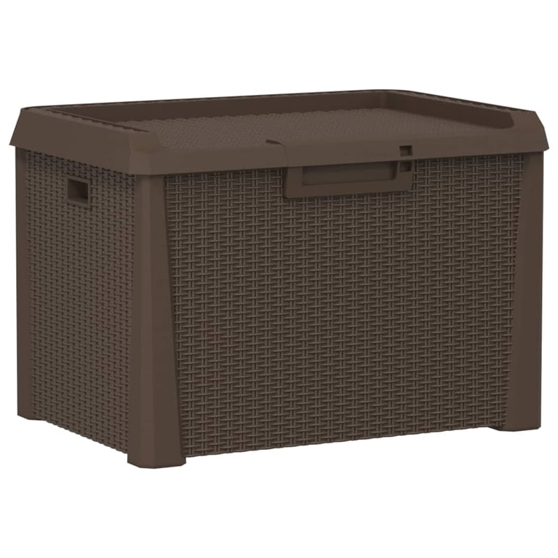 vidaXL Polypropylene Garden Storage Box in Brown