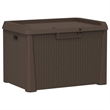 vidaXL Polypropylene Garden Storage Box in Brown