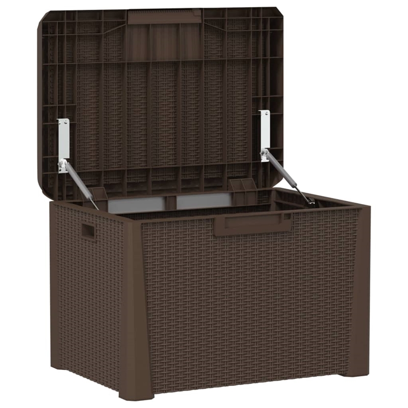 vidaXL Polypropylene Garden Storage Box in Brown