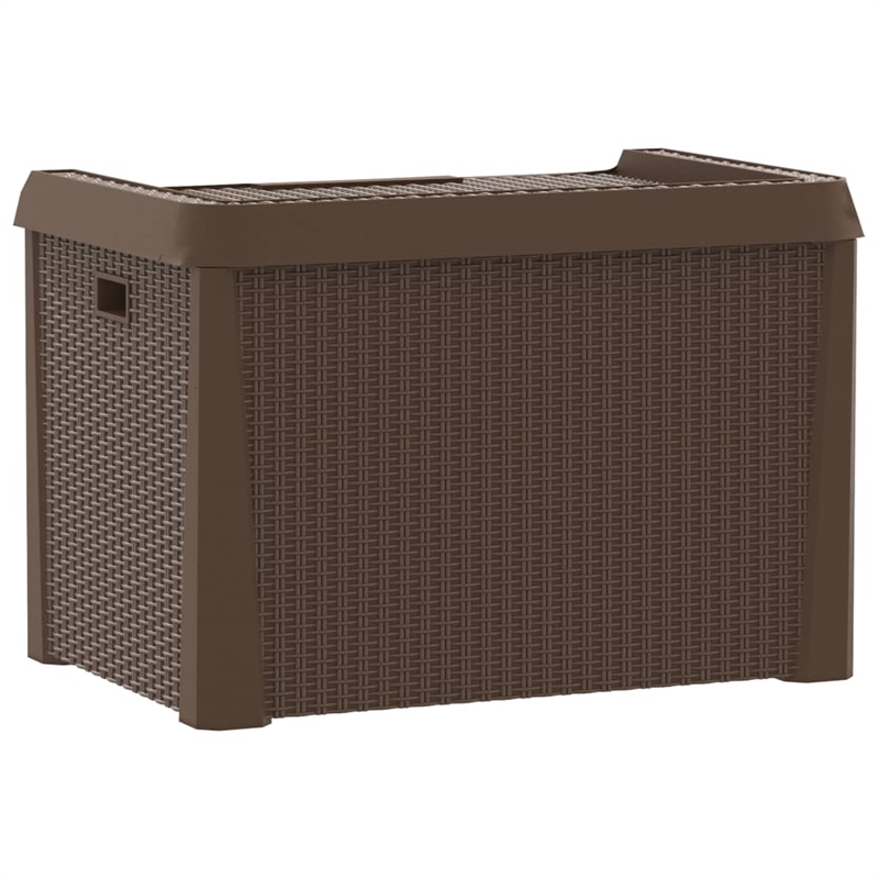 vidaXL Polypropylene Garden Storage Box in Brown