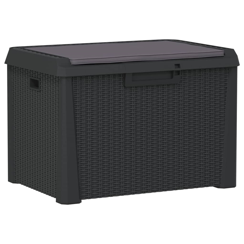 vidaXL Polypropylene Garden Storage Box in Anthracite