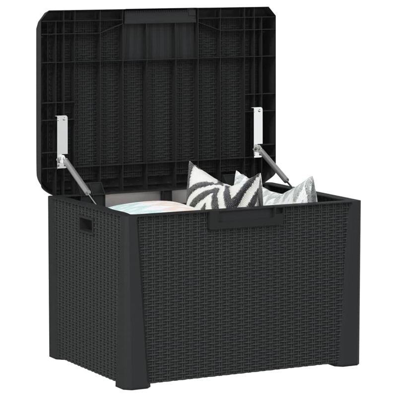 vidaXL Polypropylene Garden Storage Box in Anthracite