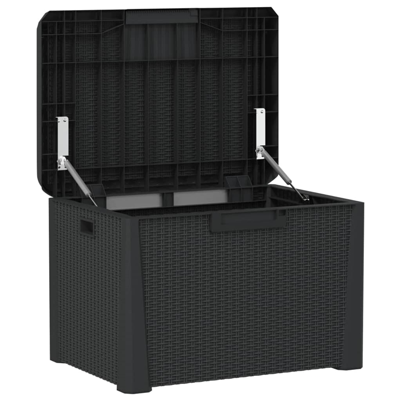 vidaXL Polypropylene Garden Storage Box in Anthracite