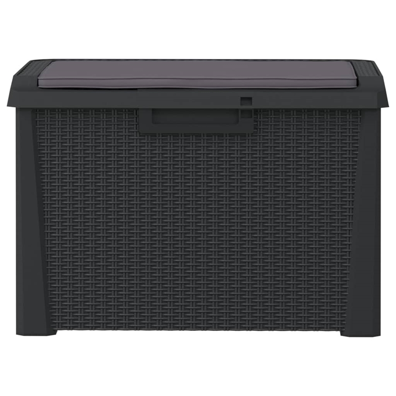 vidaXL Polypropylene Garden Storage Box in Anthracite