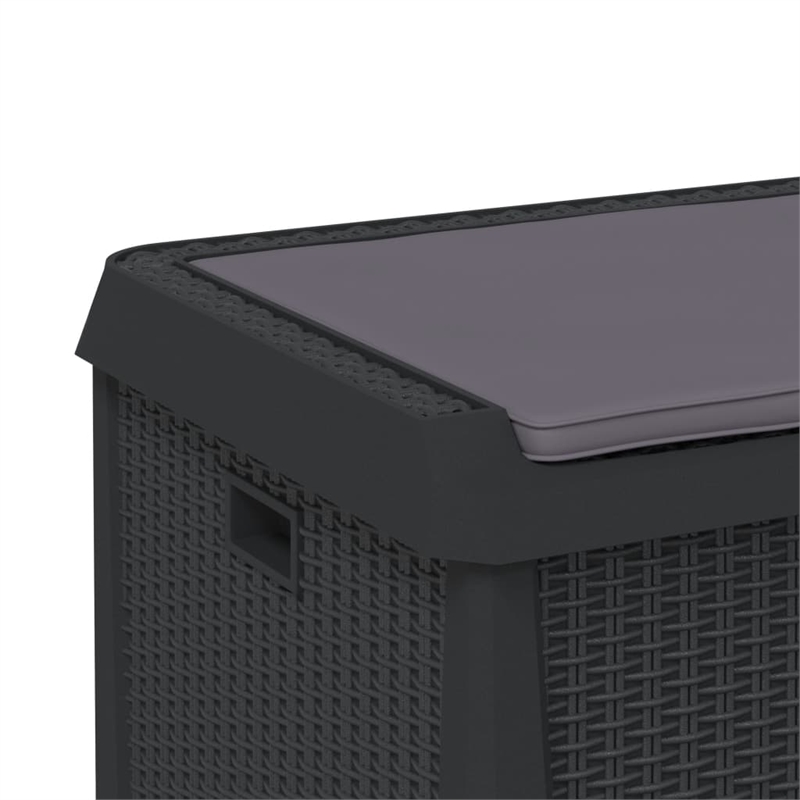 vidaXL Polypropylene Garden Storage Box in Anthracite