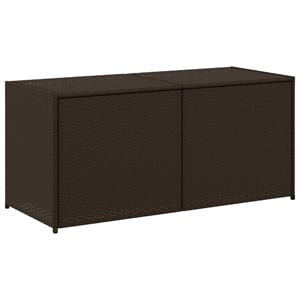 vidaXL PE Rattan Garden Storage Box in Brown