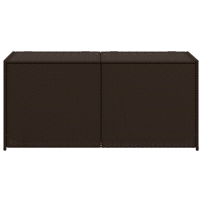 vidaXL PE Rattan Garden Storage Box in Brown